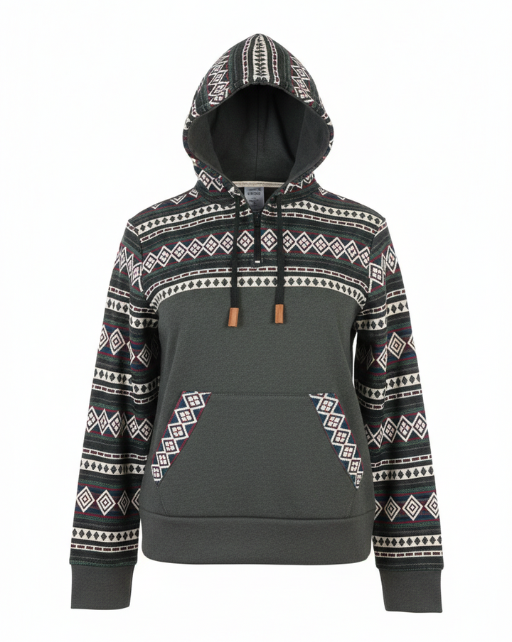 Hoodie West avec zip gris foncé 8