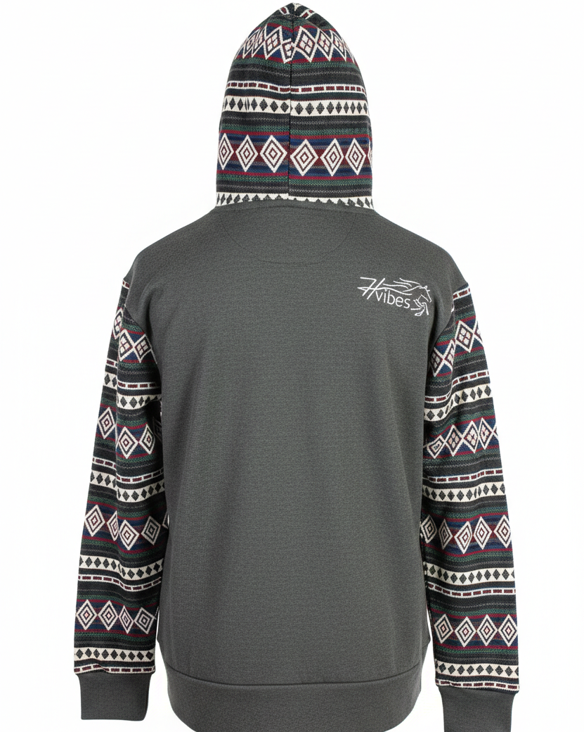Hoodie West avec zip gris foncé 8