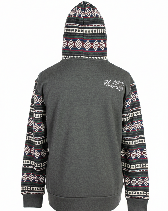 Hoodie West avec zip gris foncé 8