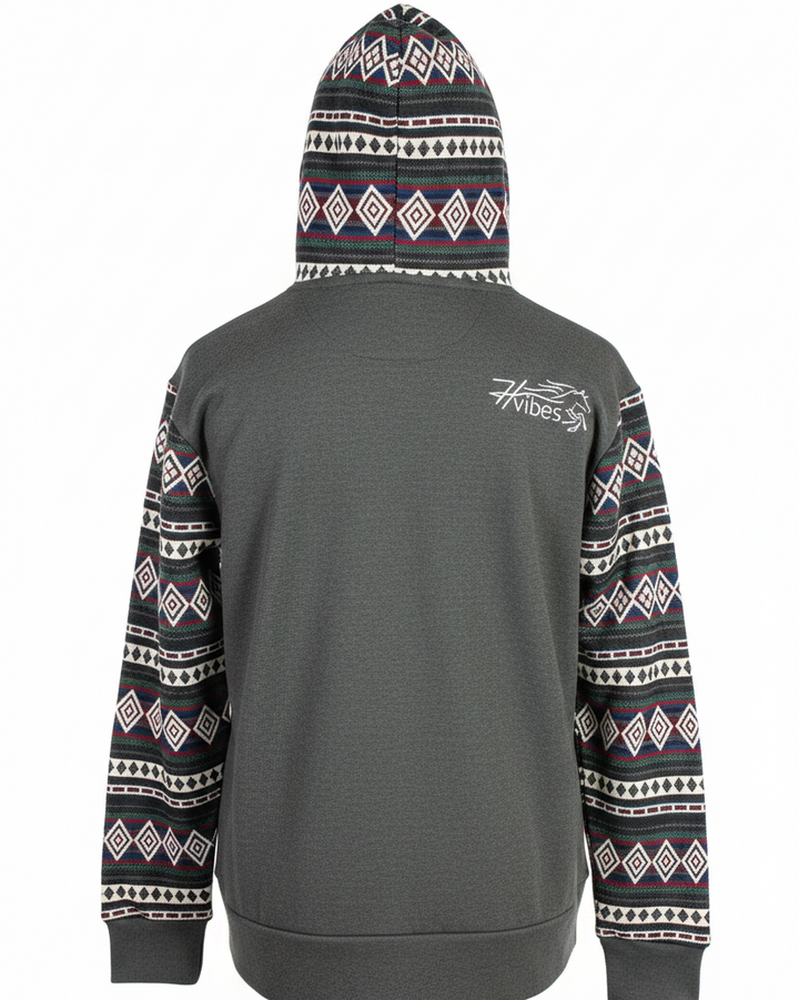 Hoodie West avec zip gris foncé 8