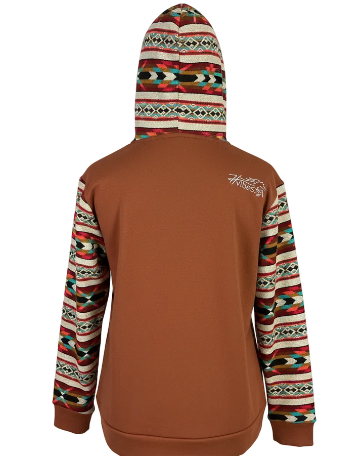 Hoodie West avec zip brun 5