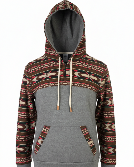 Hoodie West avec zip gris foncé 11
