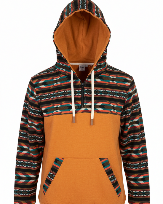 Hoodie West avec zip orange 10