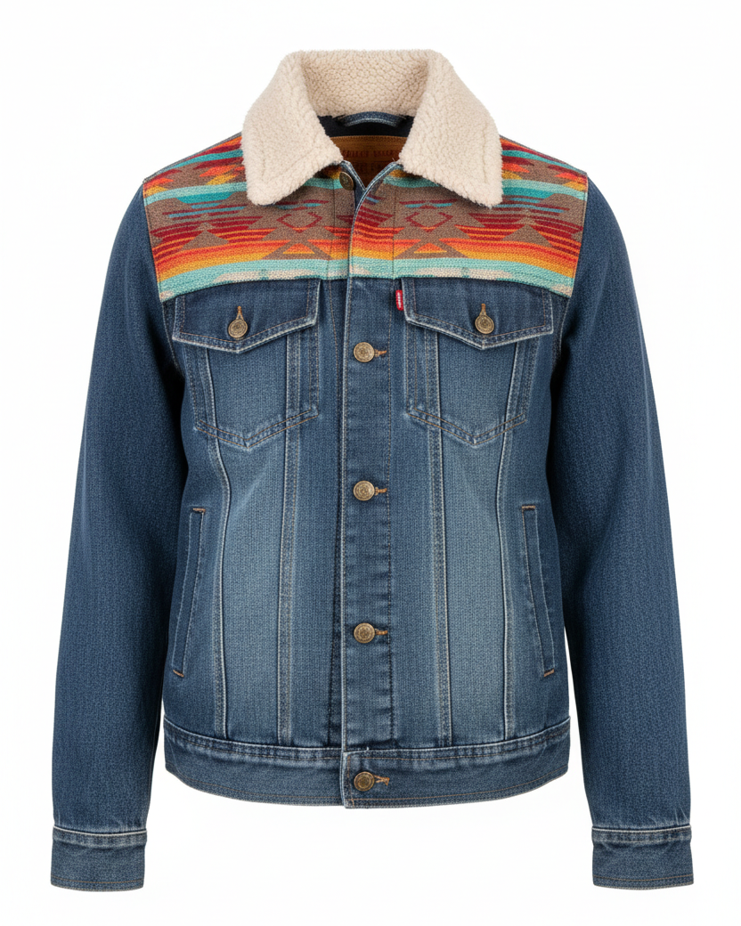 Manteau en jean unisexe 42