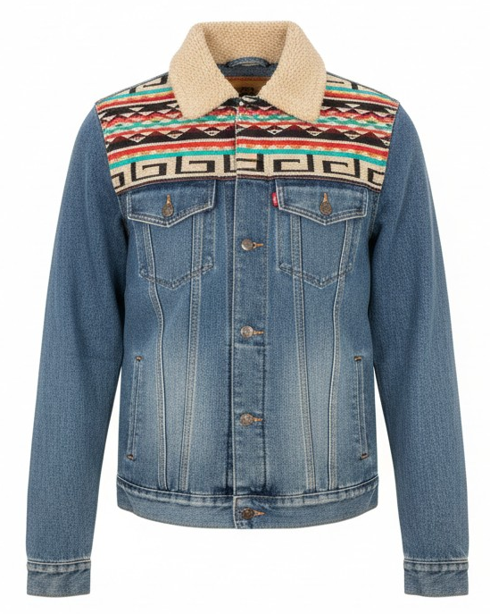 Manteau en jean unisexe 12