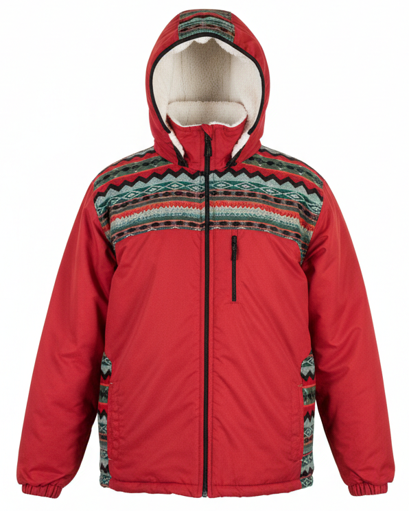 Manteau West unisexe rouge 3