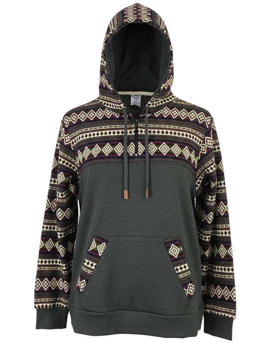 Hoodie West avec zip gris foncé 3