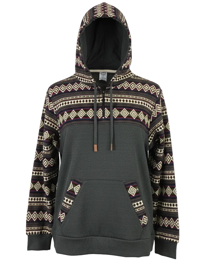 Hoodie West avec zip gris foncé 3