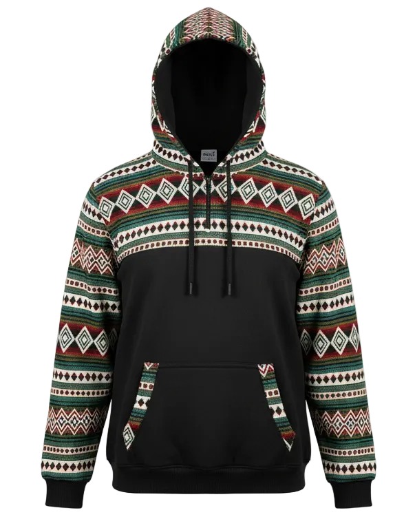 Hoodie West avec zip noir 3