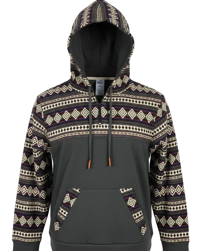 Hoodie West avec zip gris foncé 4