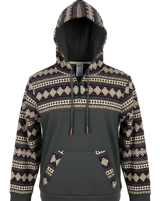 Hoodie West avec zip gris foncé 4