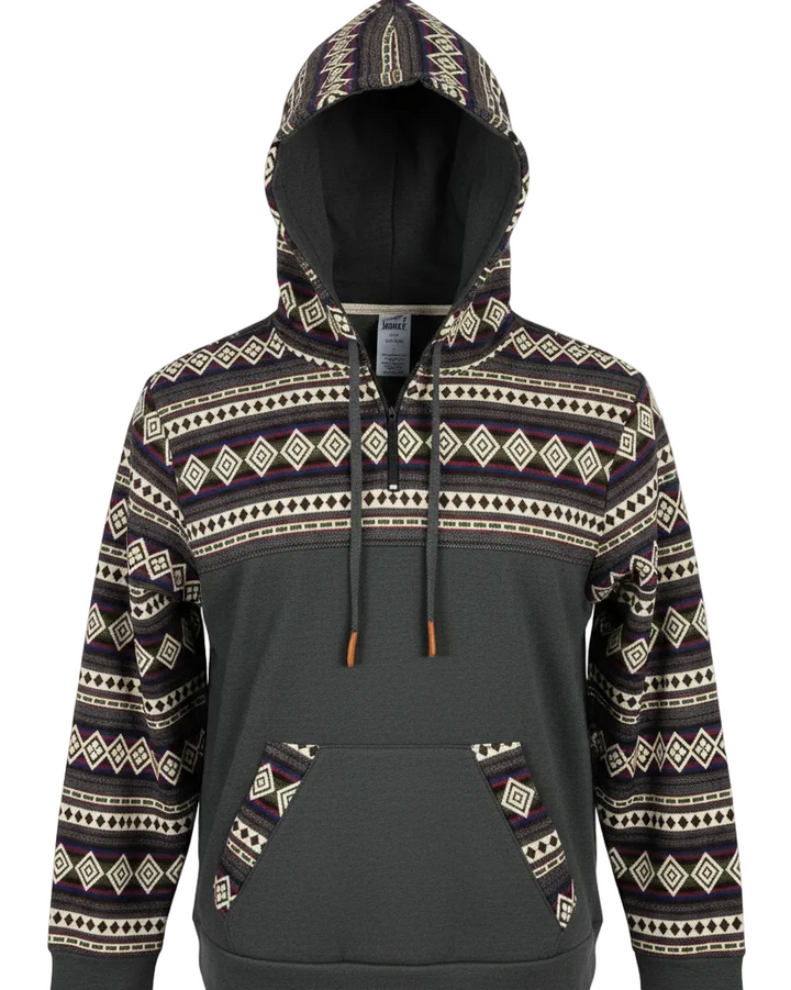 Hoodie West avec zip gris foncé 4