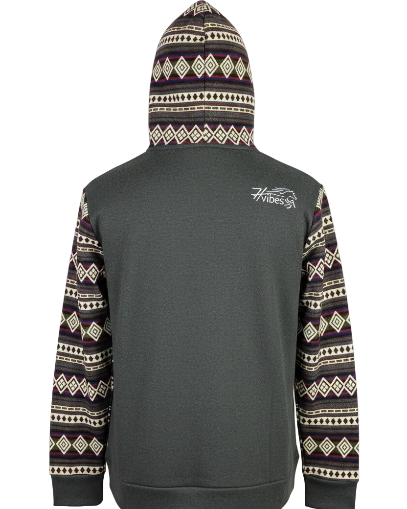 Hoodie West avec zip gris foncé 4