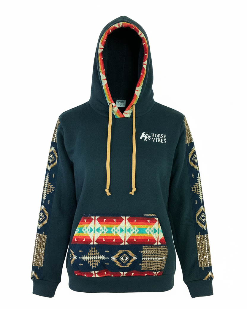 Polar West avec capuche bleu 25