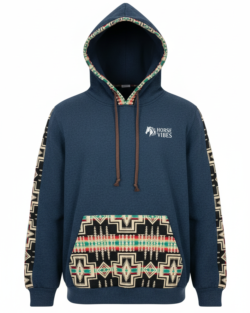 Polar West avec capuche bleu 1