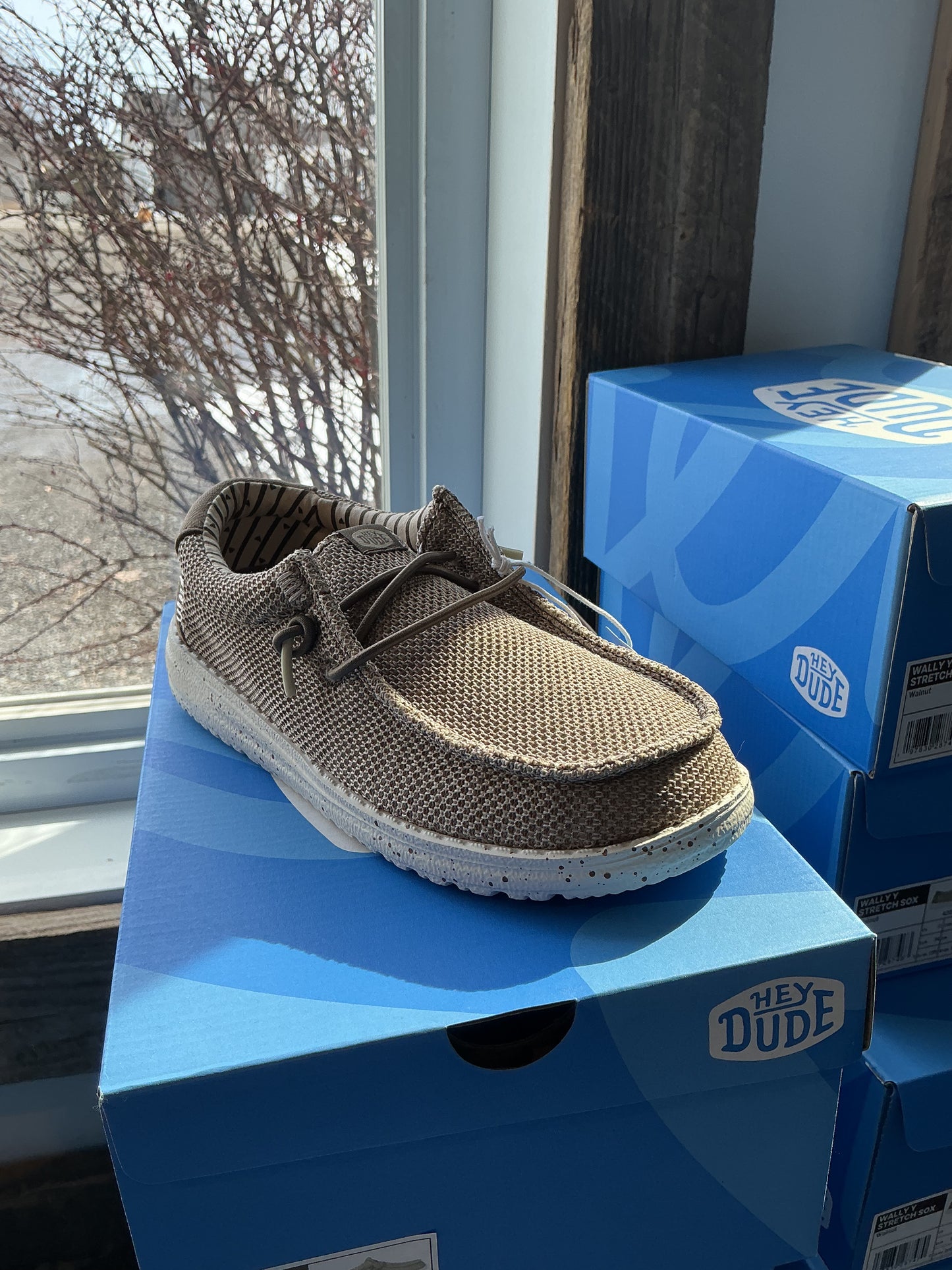 Soulier Hey Dude enfant wally stretch sox Walnut