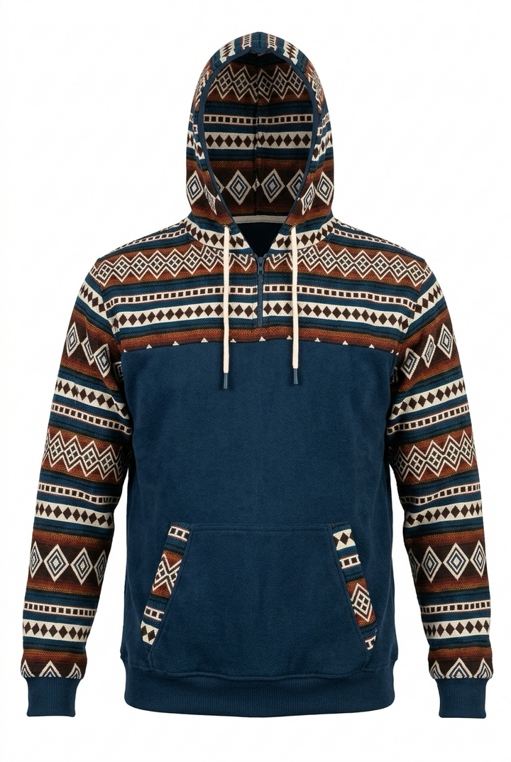 Hoodie West with blue zip 12