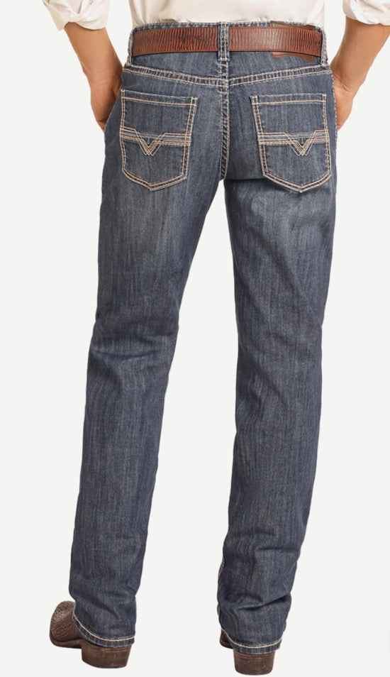 JEANS ROCK & ROLL HOMME TWO TONE ALPHA  COULEUR DARK VINTAGE