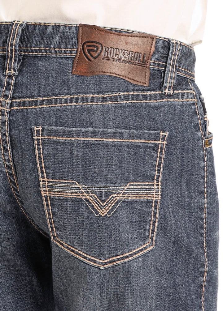 JEANS ROCK & ROLL HOMME TWO TONE ALPHA  COULEUR DARK VINTAGE