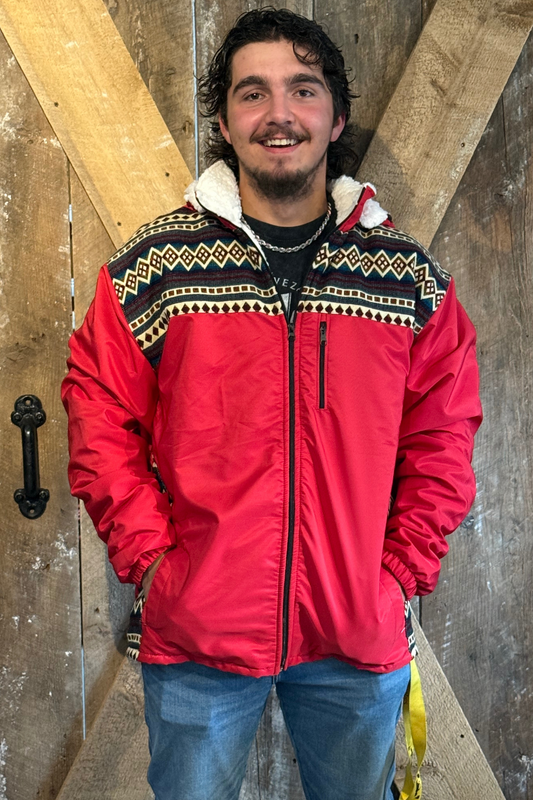 Manteau West unisexe rouge 4