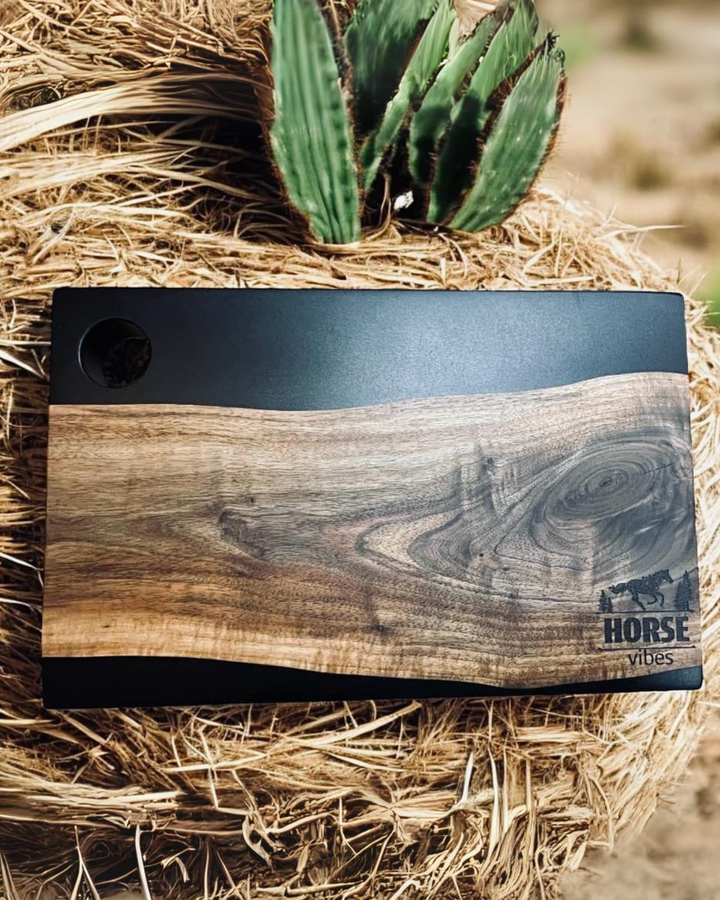 Black epoxy cutting board
