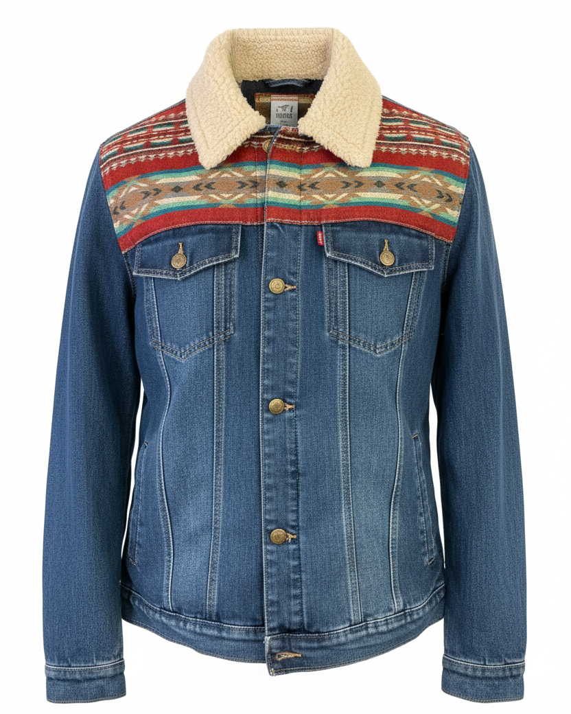 Manteau en jean unisexe 15