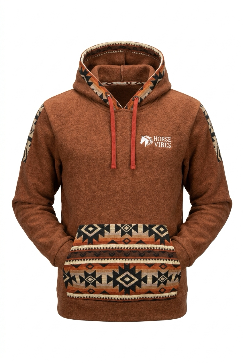 Polar avec capuche brun 7