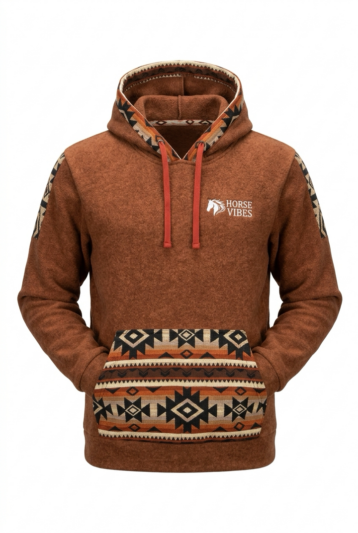 Polar avec capuche brun 7