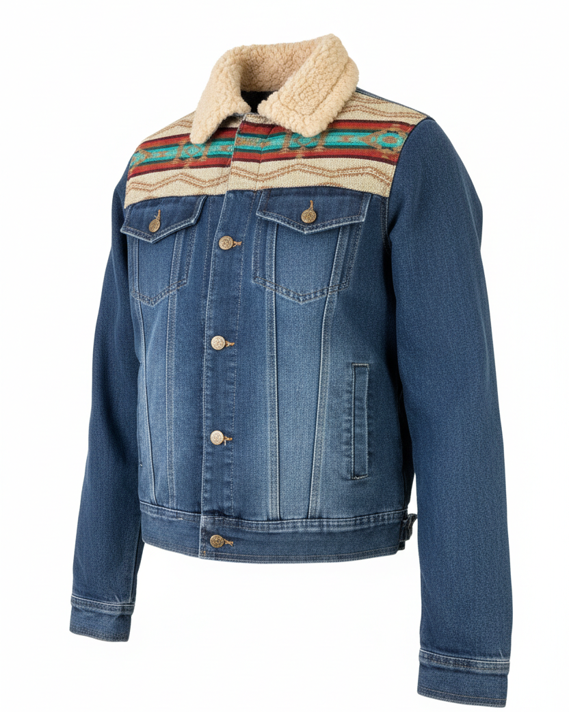 Manteau en jean unisexe 8