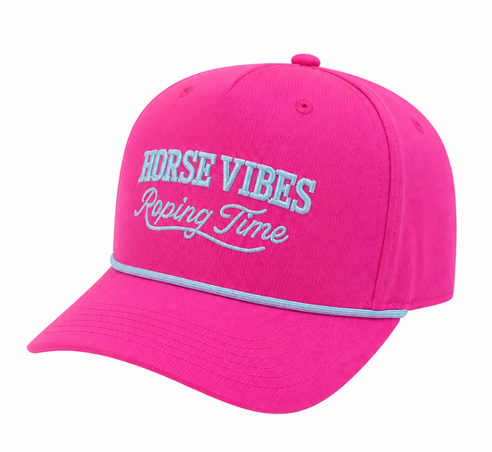 Casquette roping time rose avec corde
