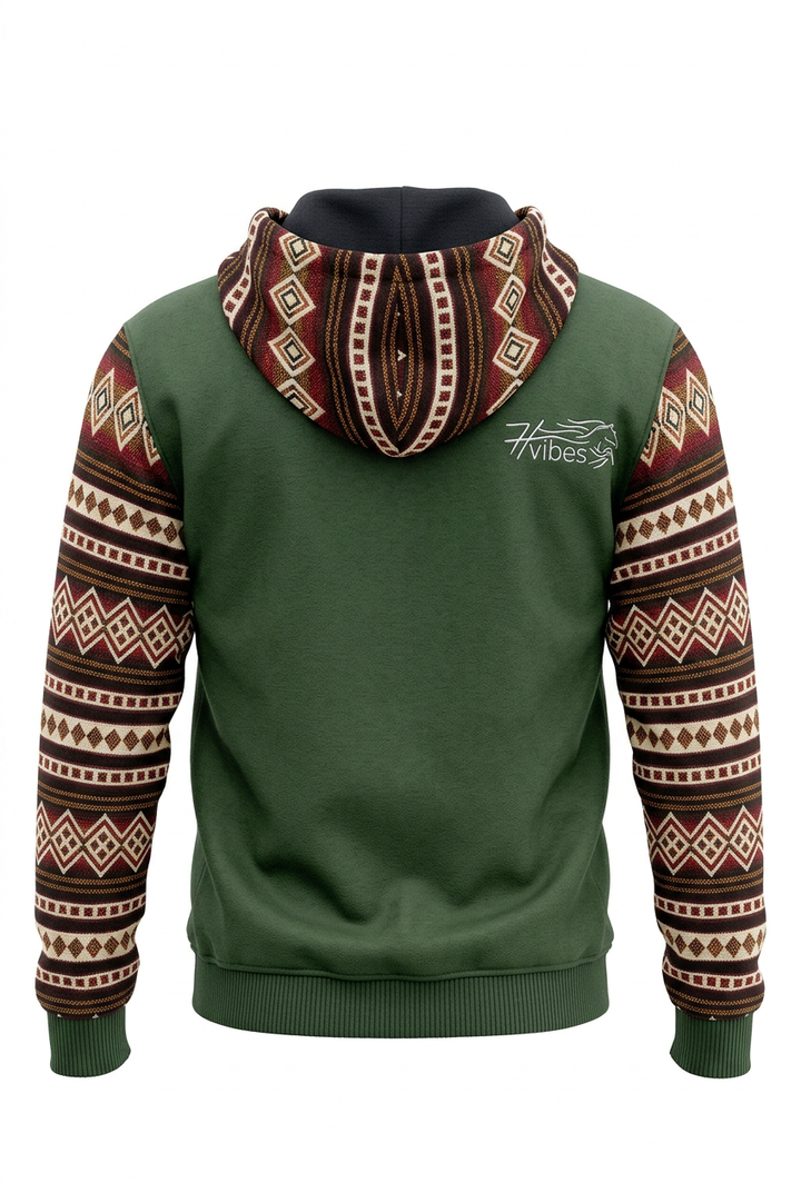 West hoodie with khaki zip 3