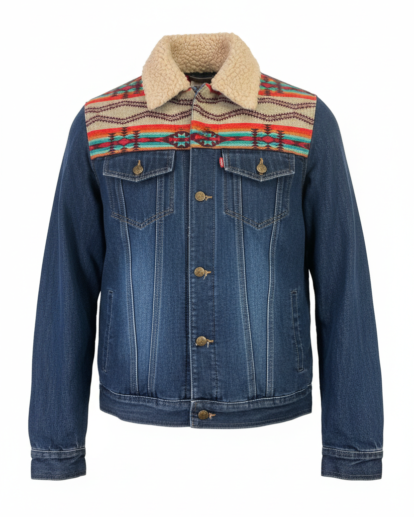 Manteau en jean unisexe 9