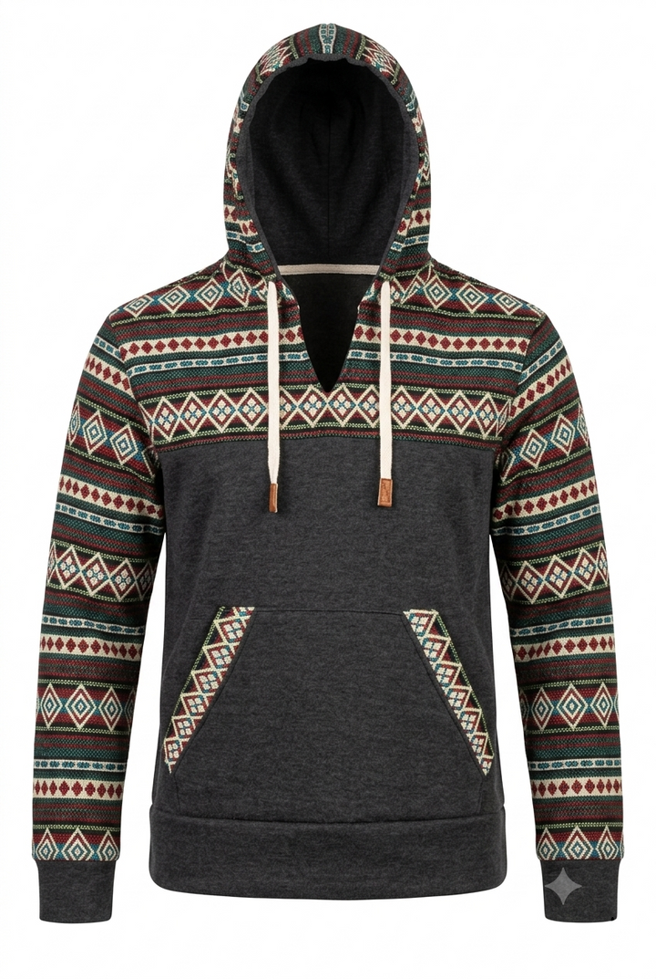 Hoodie West avec zip gris foncé 3