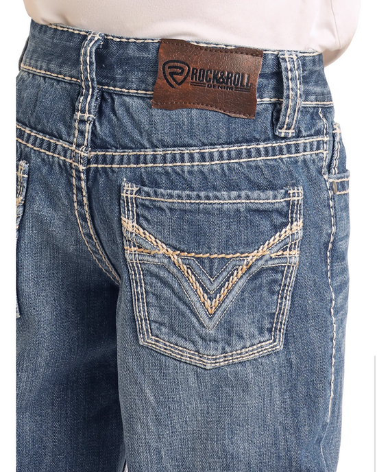 Jeans Rock&Roll Ivory Top-Stitching Regular Fit Bootcut