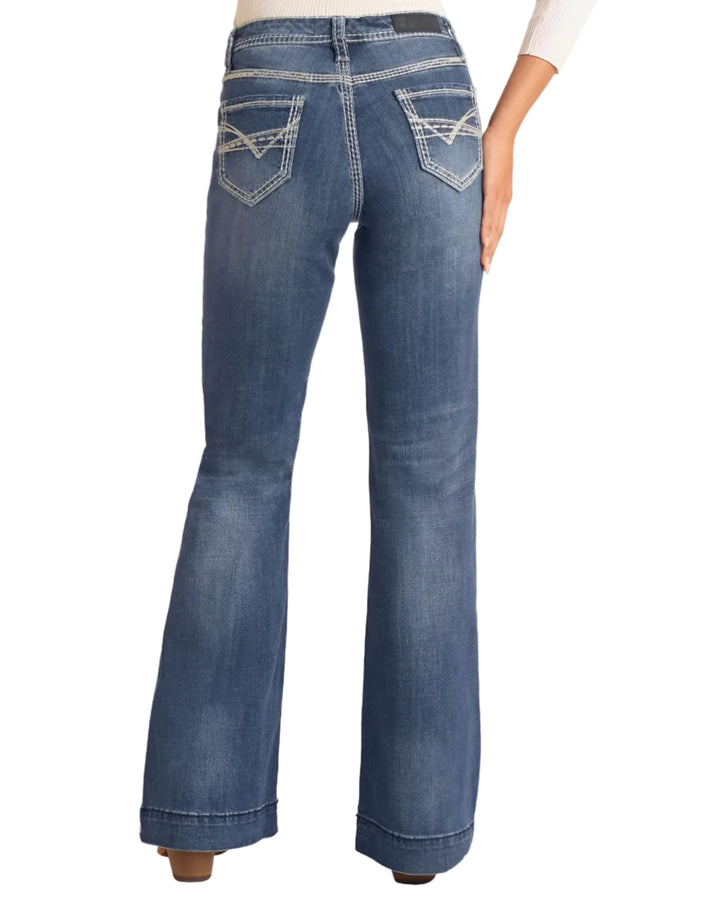 Jeans Rock&Roll Mid Rise Petal Stitch Trousers