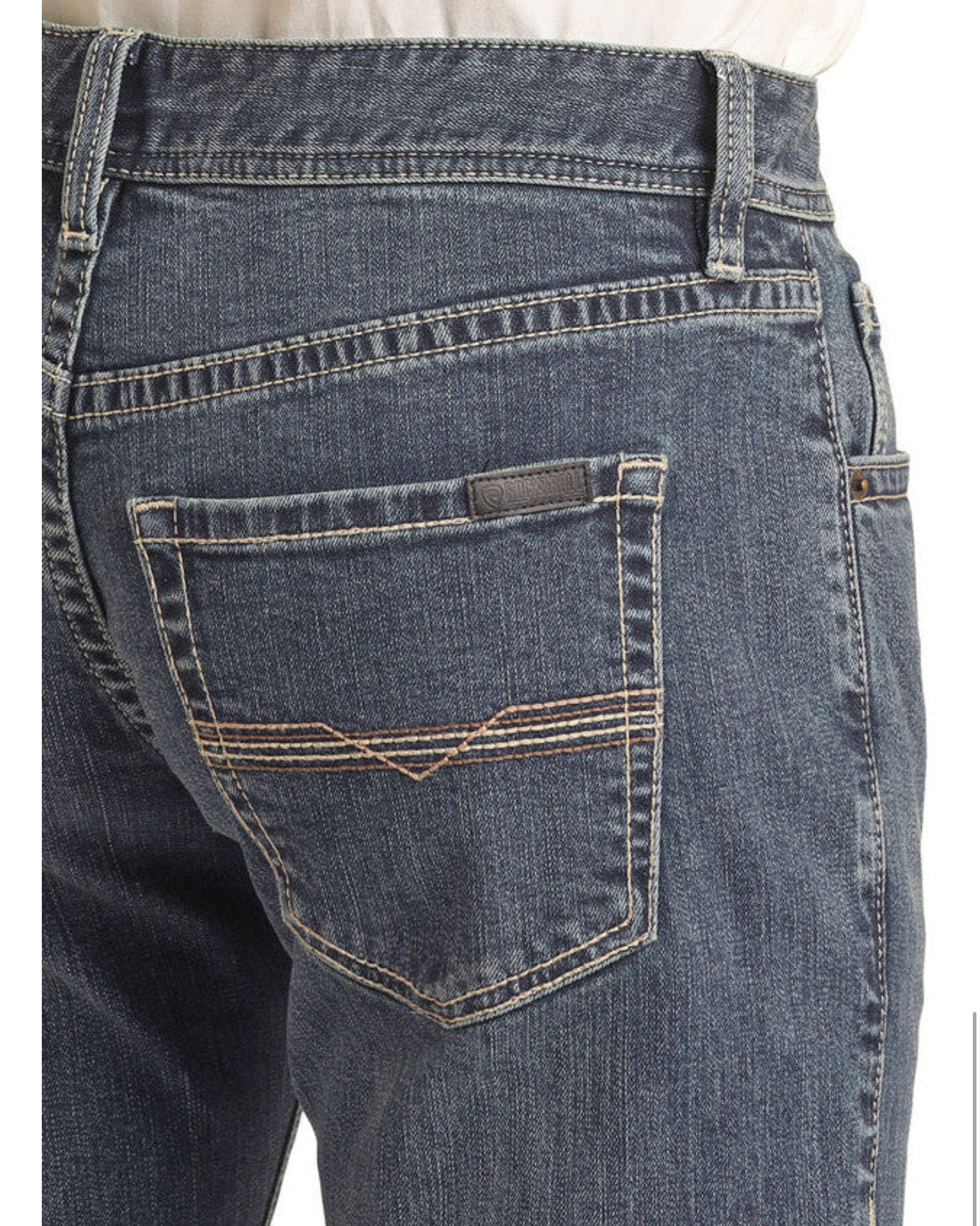 Jeans Rock&Roll Vintage '46 Slim Fit Ivory Stitch Straight Leg