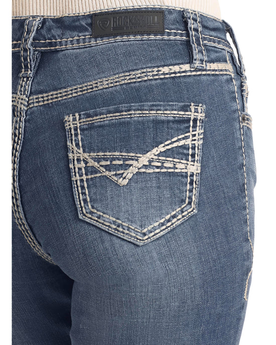 Jeans Rock&Roll Mid Rise Petal Stitch Trousers
