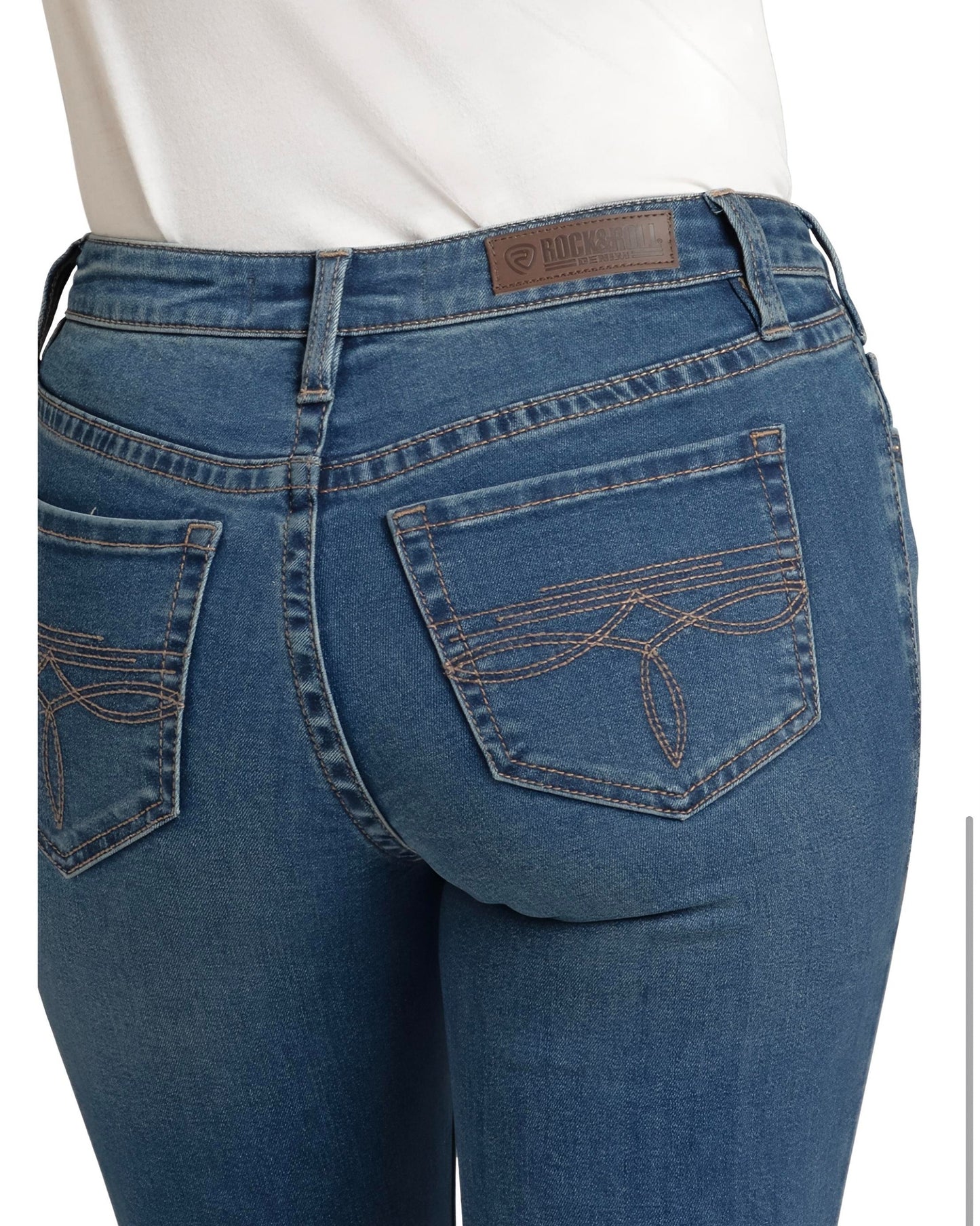 Jeans Rock&Roll Mid Rise Boot Stitch Bootcut