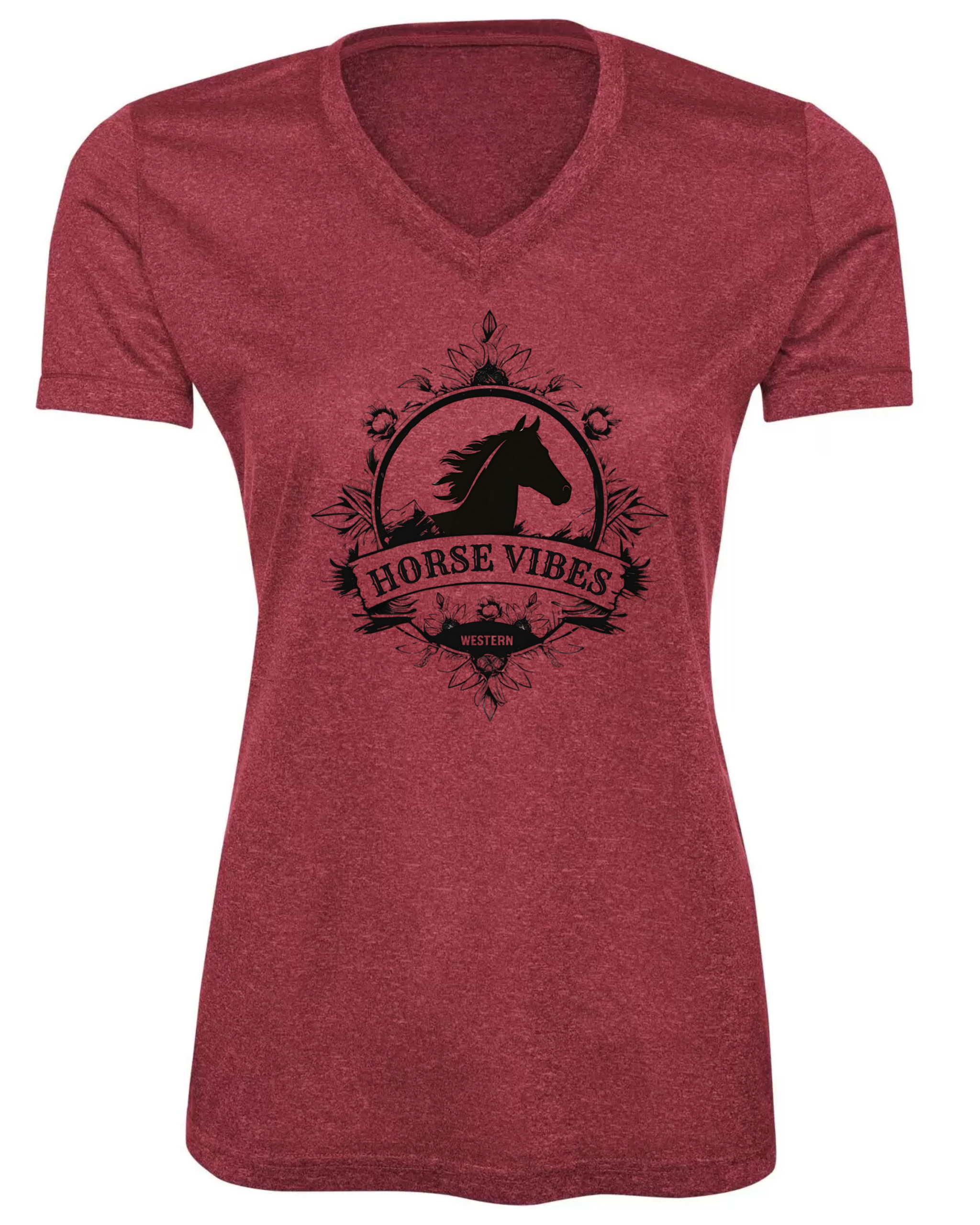 Western Flower V-neck