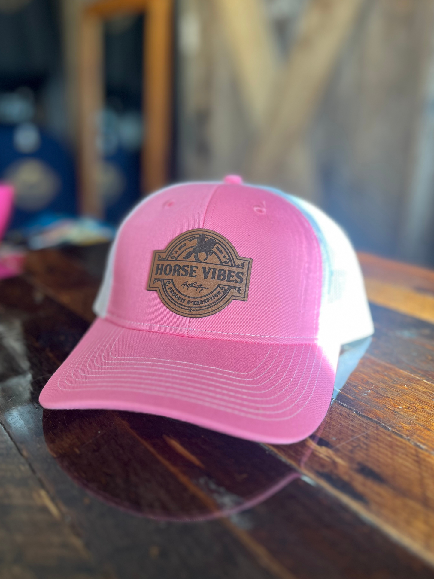 casquette rose pour femme avec "ponytail"