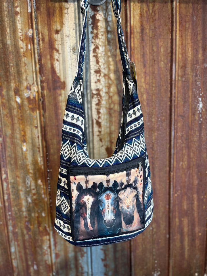 Sac à bandoulière bleu 7