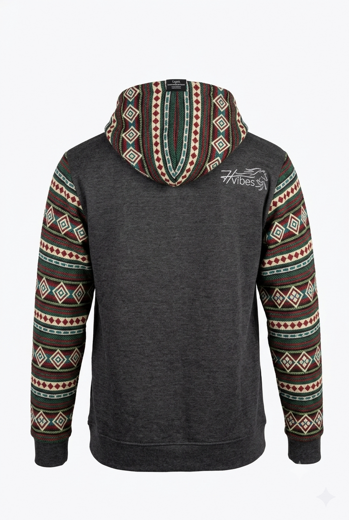 Hoodie West avec zip gris foncé 3